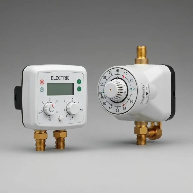 Comparison of electric and gas water heater thermostats