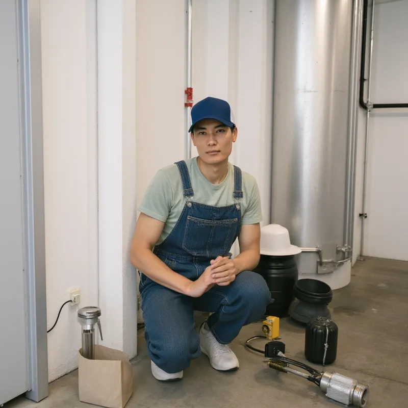 plumber-attending-a-sump-pump maintenance service